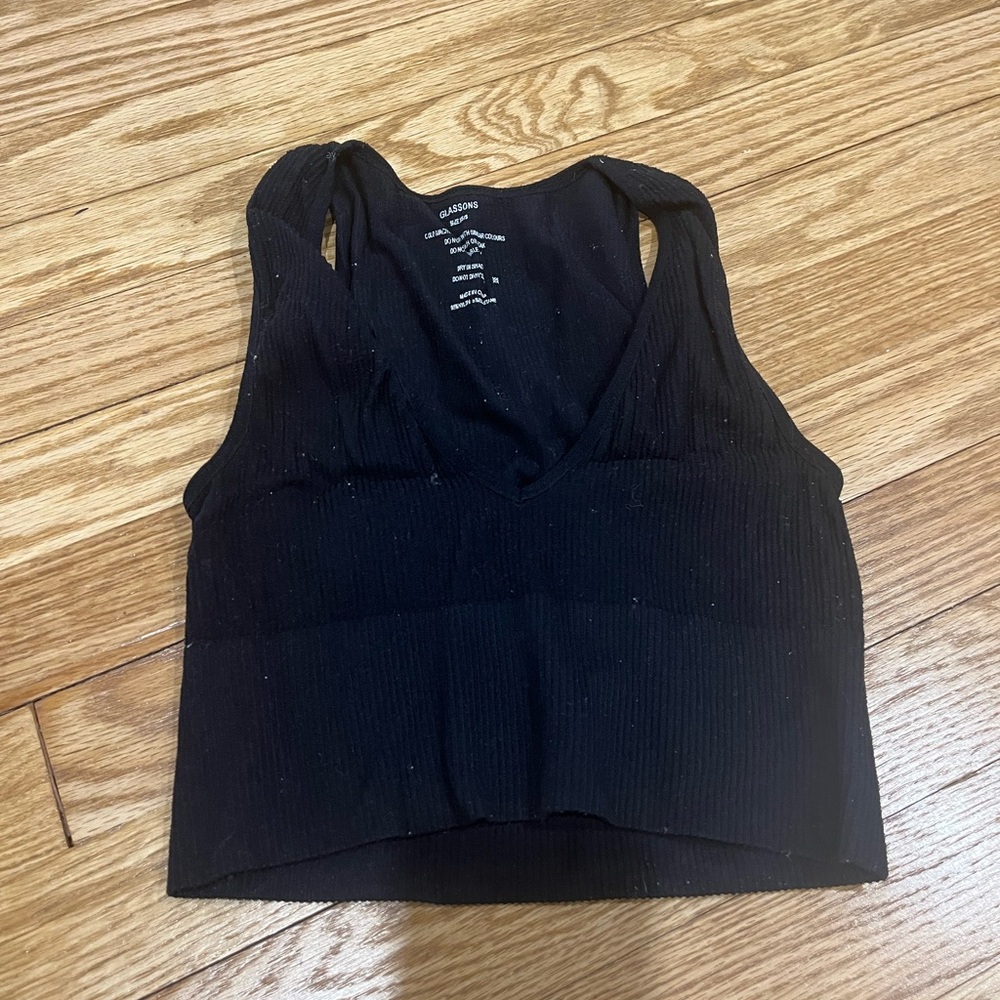 Glassons Black Seamless Crop Top